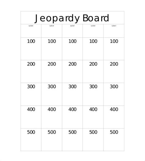 Free Jeopardy Template - 8+ Free Word, PDF, PPT, Documents Download ...