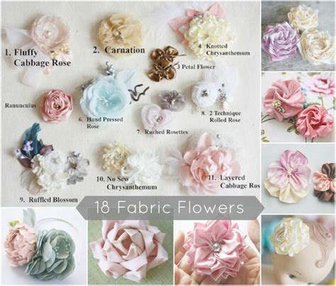 18 Fabric Flower Tutorials Fabric Flower Patterns Flower