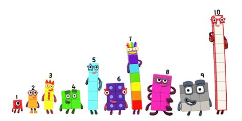 Numberblocks 1-10 Coloring Pages - George Mitchell's Coloring Pages