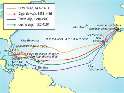 Arriba 72+ imagen mapa mental de los viajes de cristobal colon ...