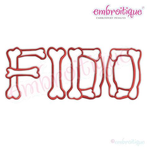 Dog Bone Skeleton Font - 5 Sizes! - Products - SWAK Embroidery