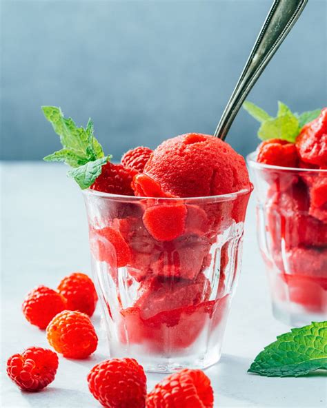 Raspberry Sorbet – A Couple Cooks