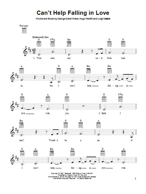 Can't Help Falling In Love | Sheet Music Direct