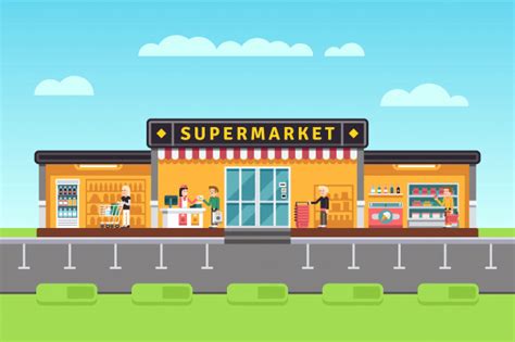 Premium Vector | Supermarket