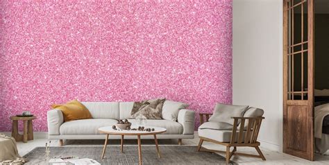 Pink Glitter Wallpaper Mural | Wallsauce US