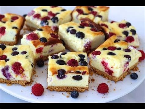 Dessert Recipe: Mixed Berry Cheesecake Bars by Everyday Gourmet with ...