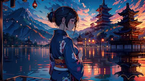 🔥 Free Download Anime Girl Kimono Japanese Castle 4k Wallpaper Iphone ...