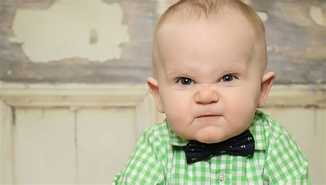 angry baby bow tie memes Blank Template - Imgflip