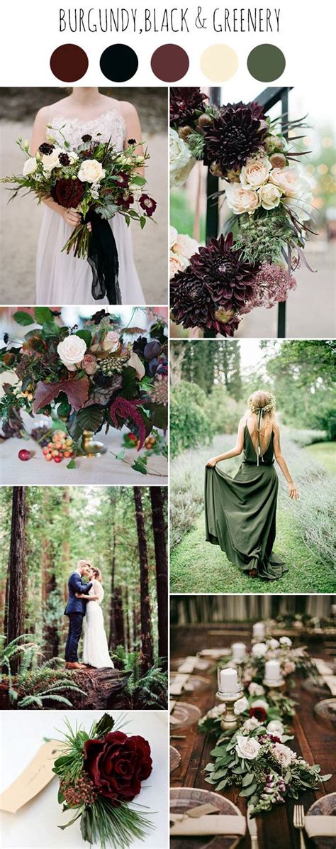 Romantic Fall Woodland Wedding Colors