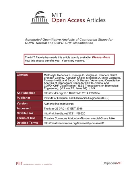 Automated Quantitative Analysis of Capnogram Shape for COPD–Normal and ...