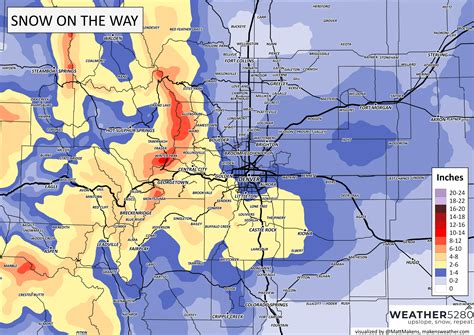 Friday morning update: Snowfall forecast for Colorado, Denver area over ...