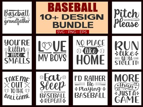 Baseball Svg Bundle T Shirt , SVG Bundle Graphic by Official_Tees30 ...