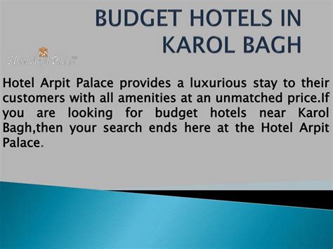 PPT - Budget hotels in karol bagh (Hotel Arpit Palace) PowerPoint ...