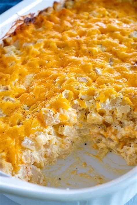 Cheesy Hashbrown Potato Casserole Recipe | Cheesy recipes, Hashbrown ...