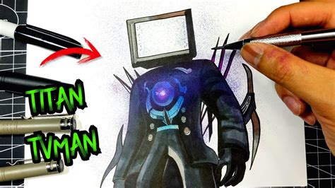 COMO DIBUJAR a TITAN TV MAN de SKIBIDI TOILET 📺 | drawing skibidi ...