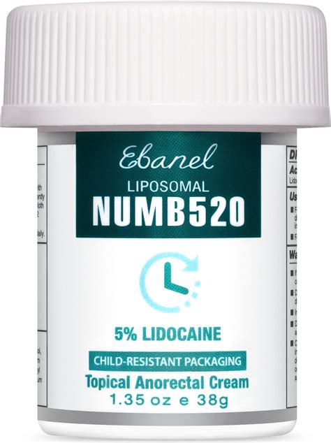 Buy Ebanel 5% Lidocaine Numbing Cream Maximum Strength, Liposomal ...