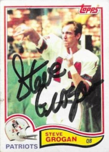 Steve Grogan Autographs and Memorabilia | Sports, Football