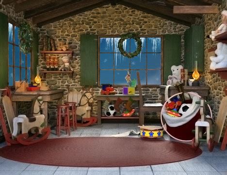 Santas Workshop Wallpaper