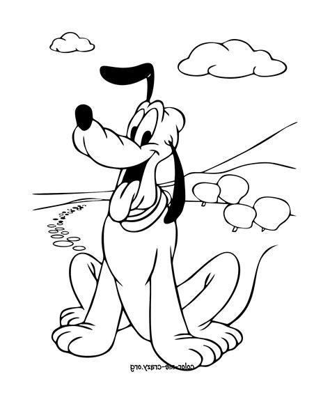 Free coloring page of Pluto - Pluto Coloring Pages for Kids