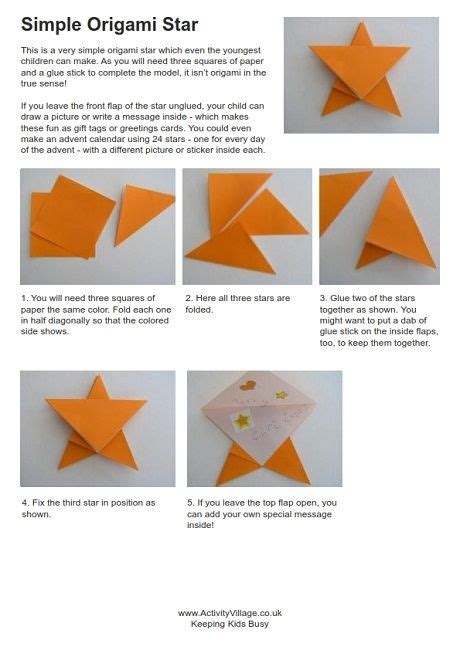 Origami star instructions - visit the website for a printable version ...