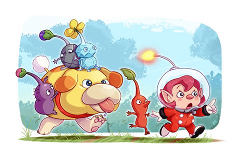 ArtStation - Pikmin 4 : Small leader, Pikmin and a Dog