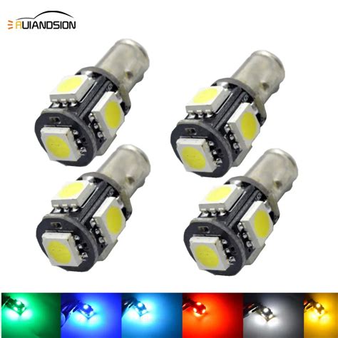 4x6V 6VOLT BA7S POSITIVE EARTH / GROUND LED BULB CLASSIC CAR MOTORCYLE ...