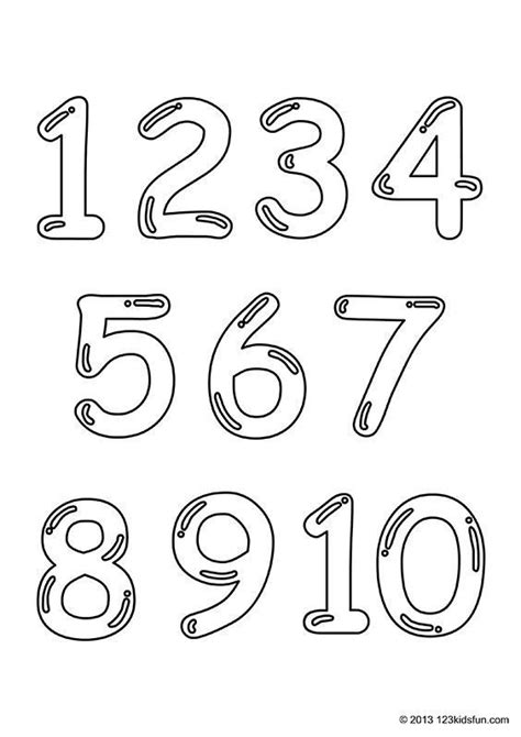 Number Coloring Pages Printable - AndrewtuBell