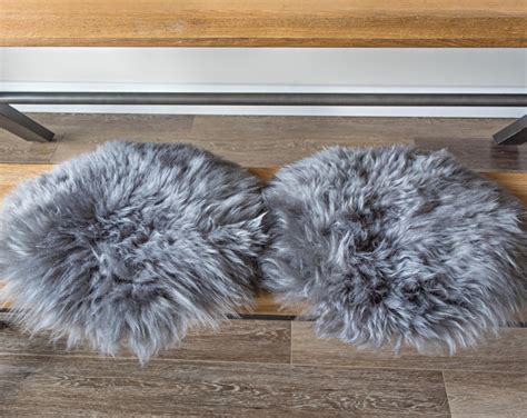 Pure Sheepskin Chair Pads Stool Covers. Very Fluffy and Super Soft ...