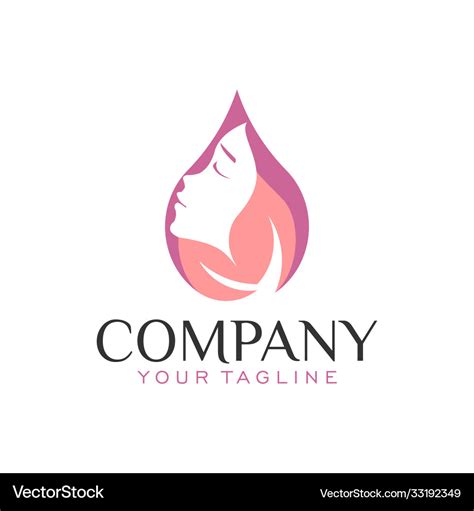 Beauty cosmetics logo Royalty Free Vector Image