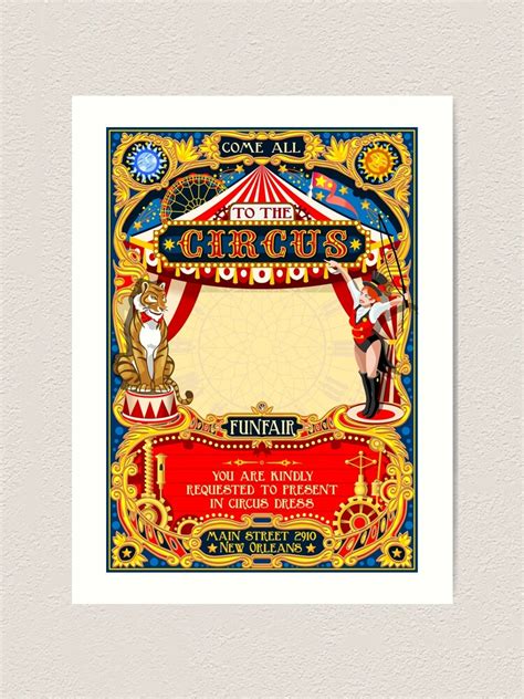 Vintage Circus Illustration Art Old Antique Poster ...