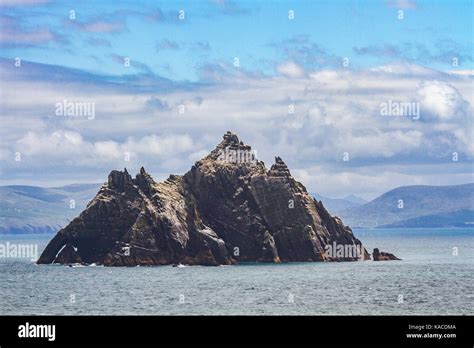 Little Skellig, the smaller of the two Skellig Islands nearby coast of ...