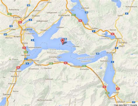 Map of Lake Lucerne - World Easy Guides