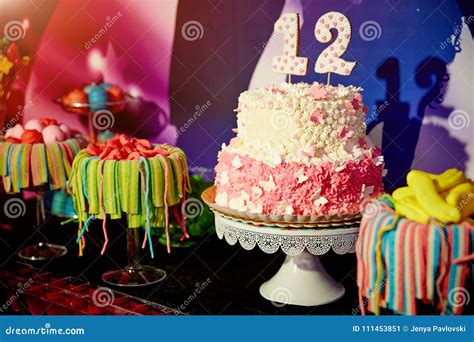 Birthday Cake Fireworks, Birthday Celebration Stock Image - Image of ...