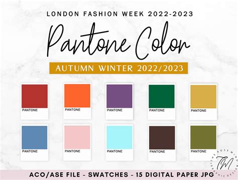 Pantone Color 2022-2023 London Fashion Week Herfst-winter - Etsy Nederland