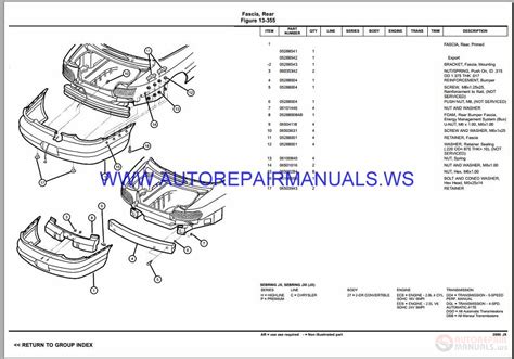 Chrysler Dodge SEBRING JX Parts Catalog (Part 2) 1997-2000 | Auto ...