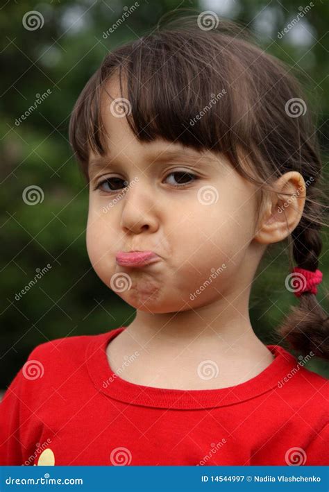 Little Girl Making Funny Face Royalty Free Stock Photography - Image ...