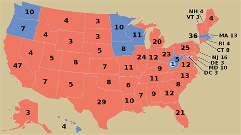 1988 Presidential Election Results By State Map - Map