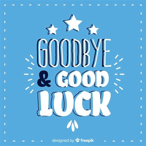 Free Vector | Goodbye and good luck lettering background