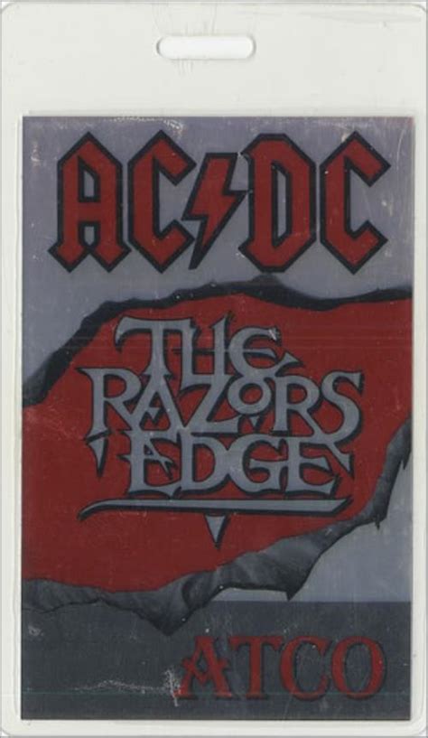 AC/DC The Razors Edge Tour Pass US tour pass (466817) TOUR PASS