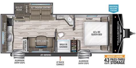 2021 Grand Design Transcend Xplor 231RK Travel Trailer Specs