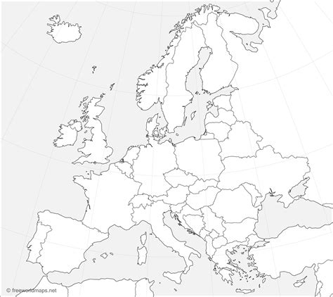 Europe Outline Maps - by FreeWorldMaps.net