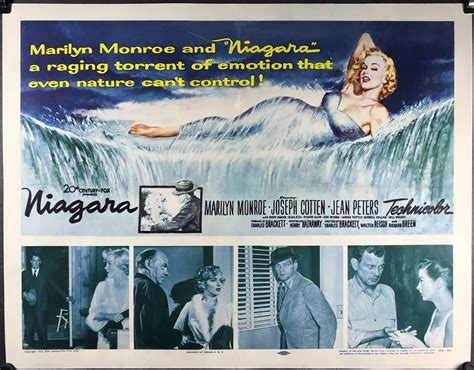 NIAGARA, Original Vintage Marilyn Monroe Paper Backed Half Sheet Movie ...