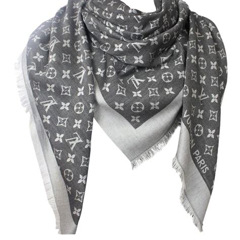 Louis Vuitton Classical Monogram Scarf Black Silk ref.49033 - Joli Closet