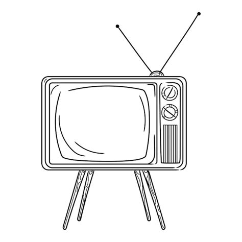 Premium Vector | Old tv vector imageretro tv icon sketch illustration ...