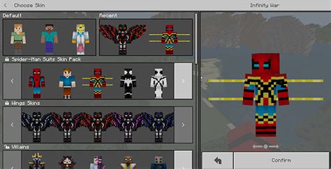 Spider-Man Suits Skin Pack | Minecraft Skin Packs