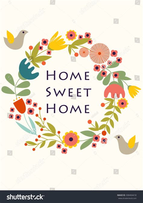 Home Sweet Home Poster Eps 8 Stock Vector (Royalty Free) 308404418 ...