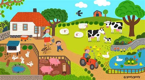 goolygooly illustration on Behance | Art drawings for kids, Farm ...