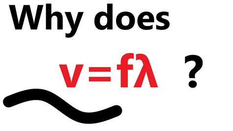 Why does v=fλ? Derivation of the wave equation. - YouTube