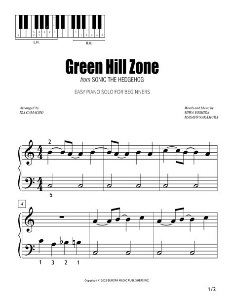 Up On The Green Hill From Sonic The Hedgehog Green Hill Zone (arr. Iza ...