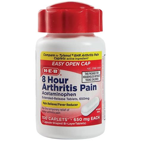 H-E-B Acetaminophen Arthritis Relief Caplets – 650 mg - Shop Medicines ...